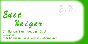 edit weiger business card